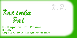 katinka pal business card
